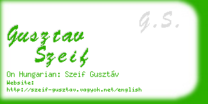 gusztav szeif business card